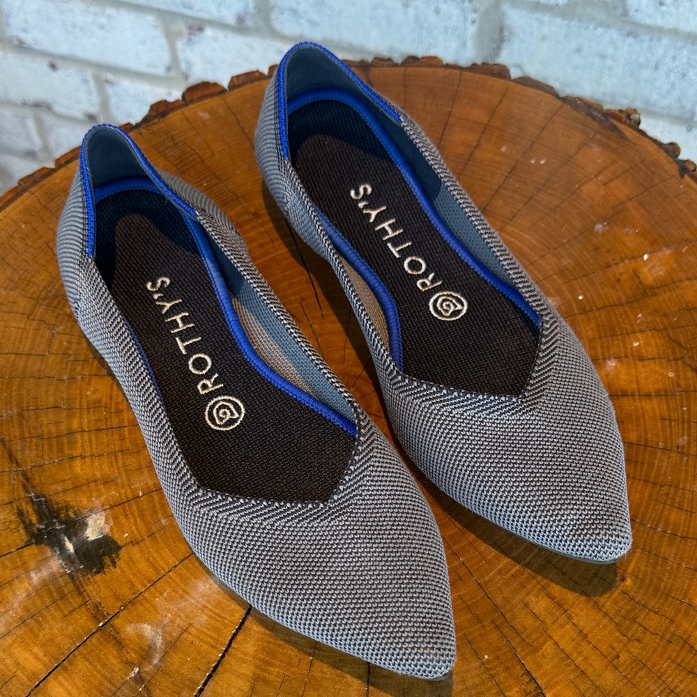 Rothy's Black and Blue Women's Flats